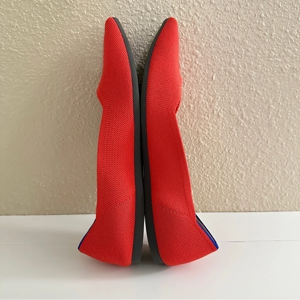 NWOT Rothy’s Women's The Point Flame Red Color Pointed-Toe Flats sz W10.5 - Picture 9 of 15
